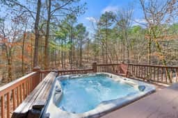 New! Creekside Cabin w/ Spa + Views, Sleeps 12!